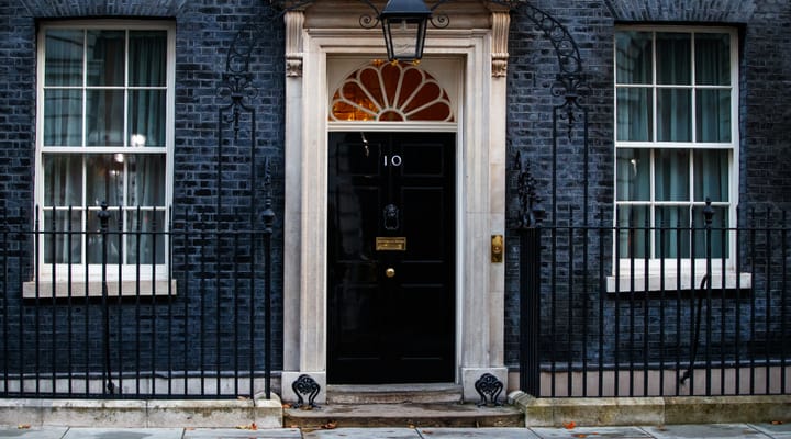 The door to number 10 Downing Street.